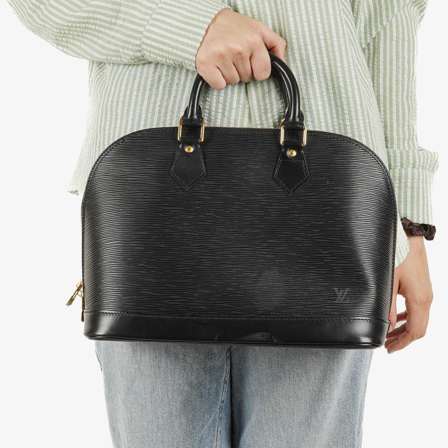 Louis Vuitton Alma PM In Black EPI Leather Handbag