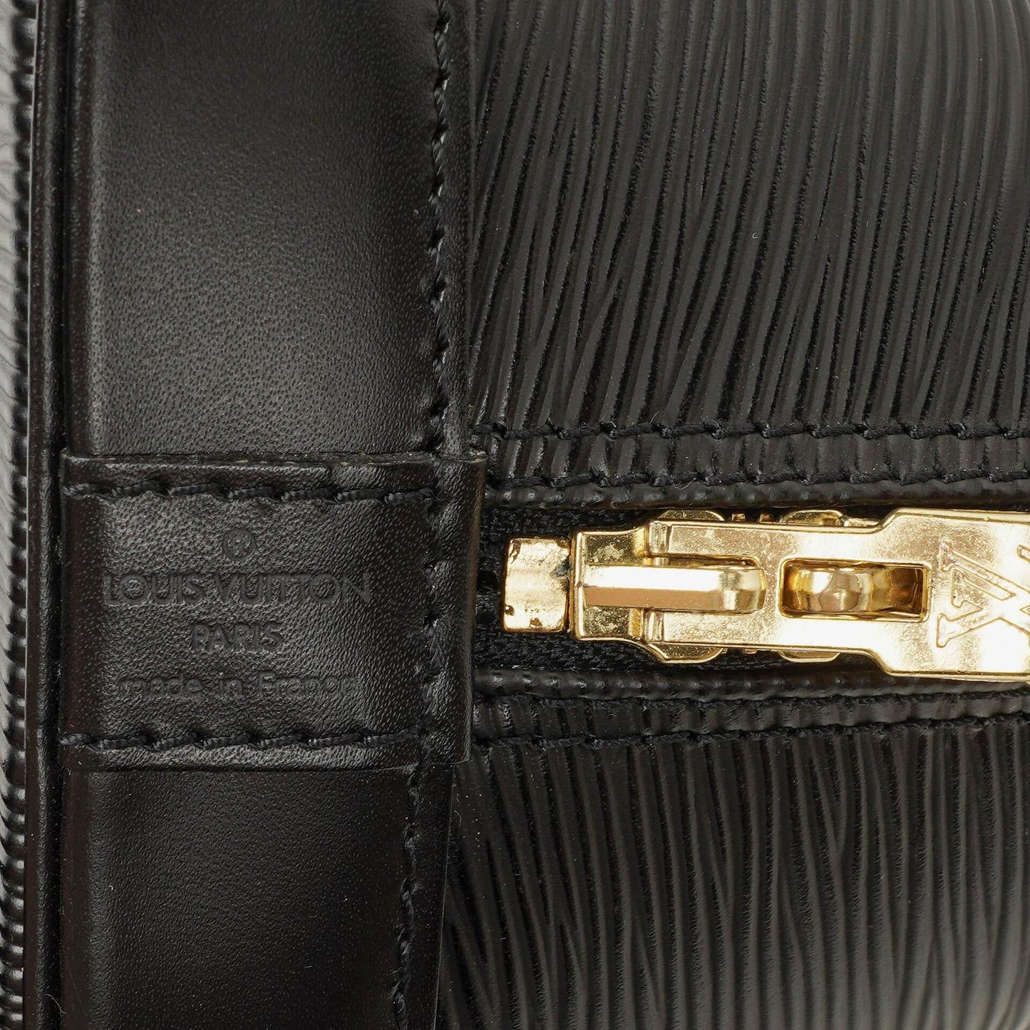 Louis Vuitton Alma PM In Black EPI Leather Handbag