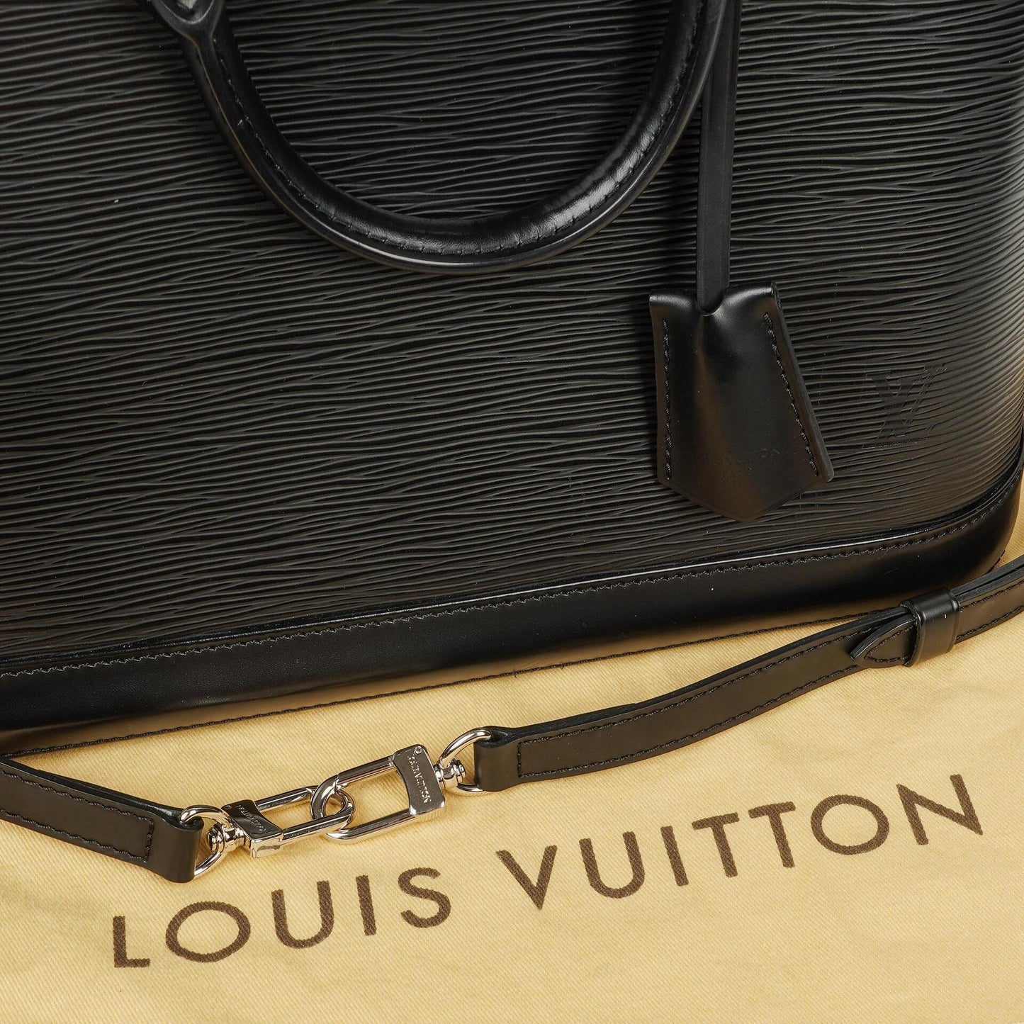Louis Vuitton Alma PM In Black EPI Leather Handbag