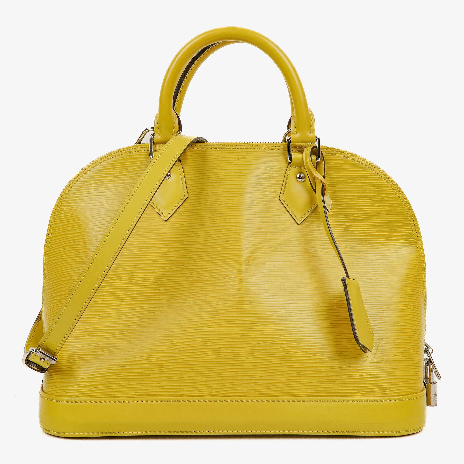 Louis Vuitton Alma PM In Pistache EPI Leather Handbag