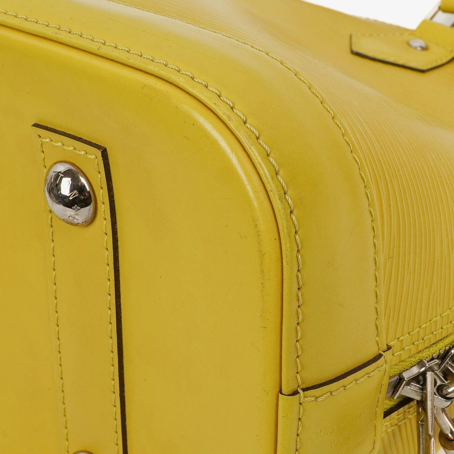Louis Vuitton Alma PM In Pistache EPI Leather Handbag