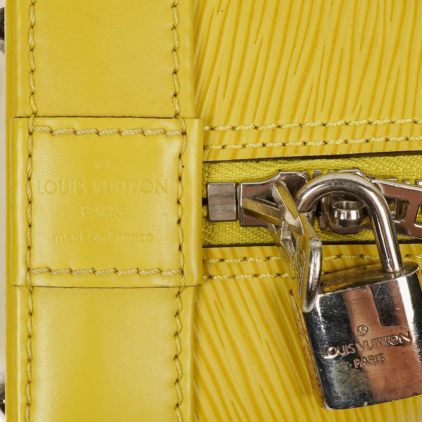 Louis Vuitton Alma PM In Pistache EPI Leather Handbag