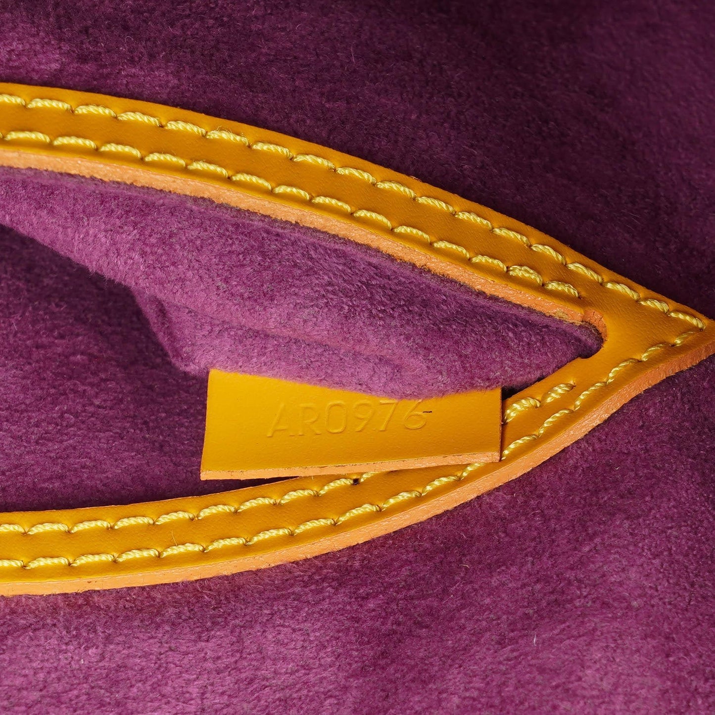 Louis Vuitton Alma PM Yellow EPI Leather Bag