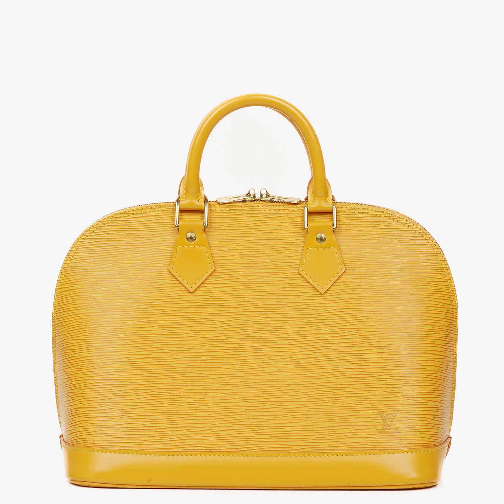 Louis Vuitton Alma PM Yellow EPI Leather Bag