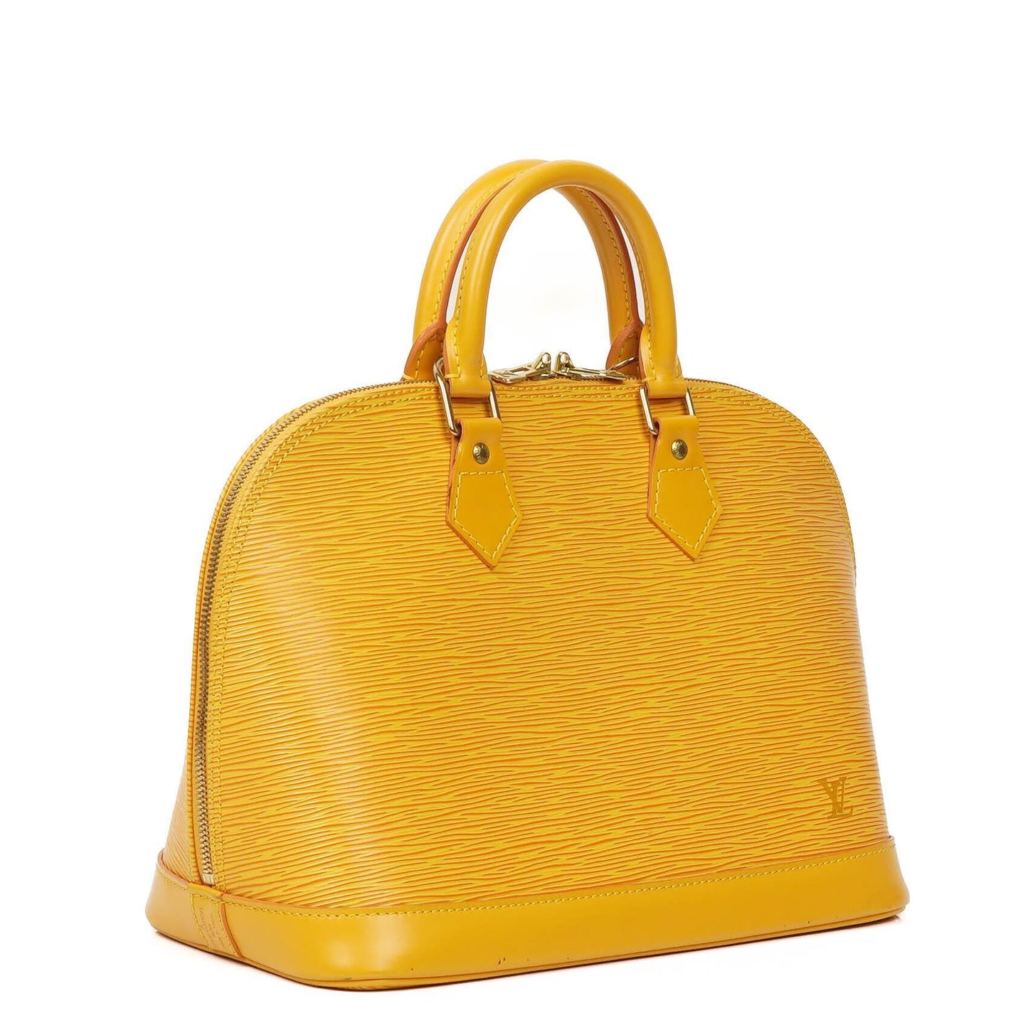 Louis Vuitton Alma PM Yellow EPI Leather Bag