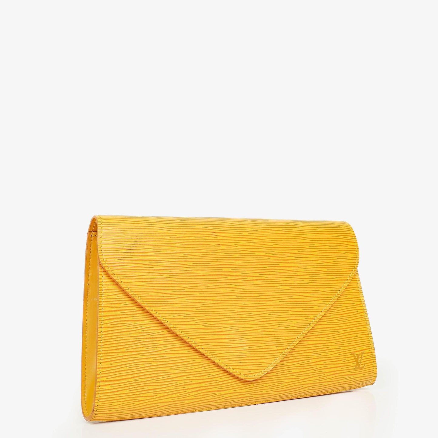 Louis Vuitton Art-Deco Yellow EPI Leather Clutch Bag
