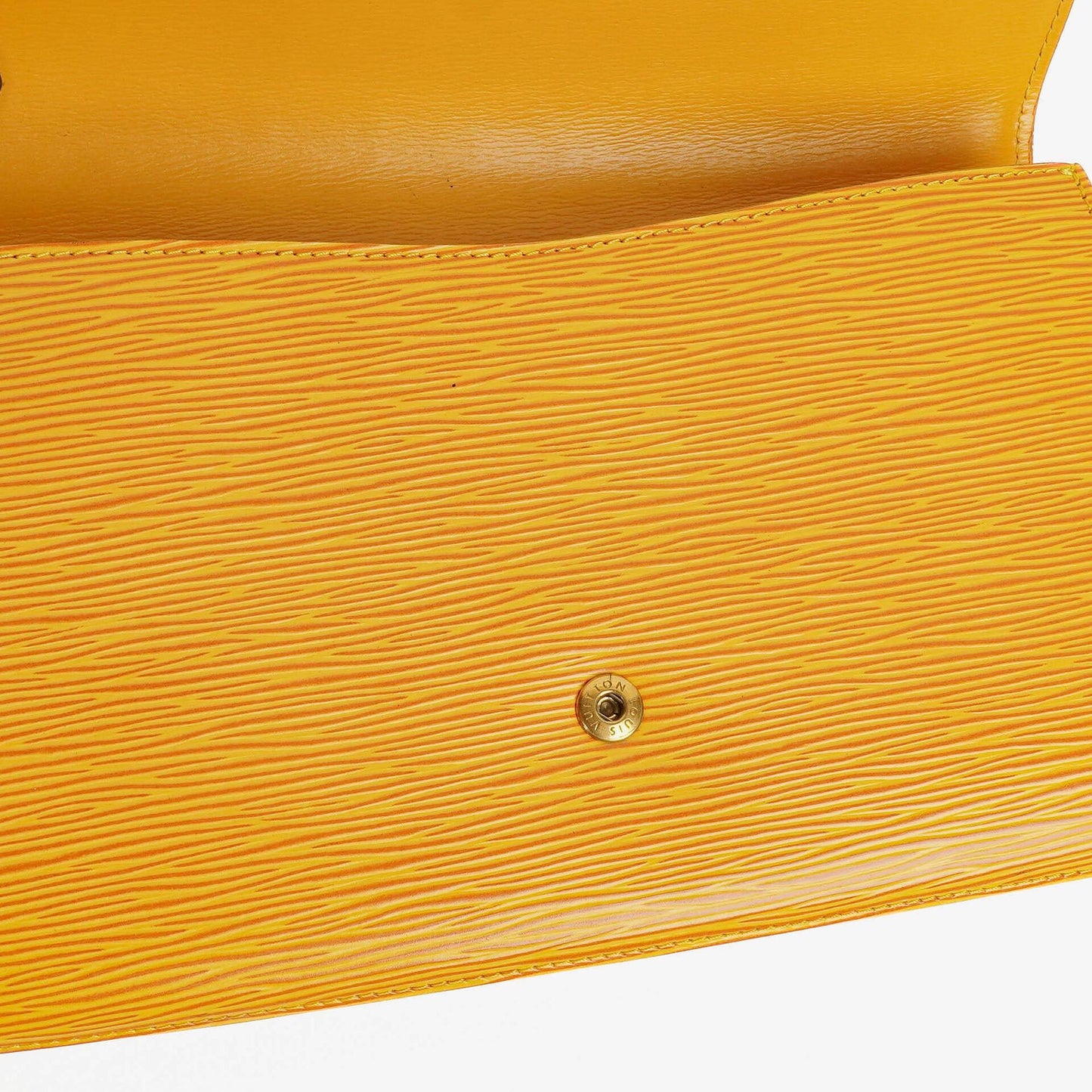 Louis Vuitton Art-Deco Yellow EPI Leather Clutch Bag