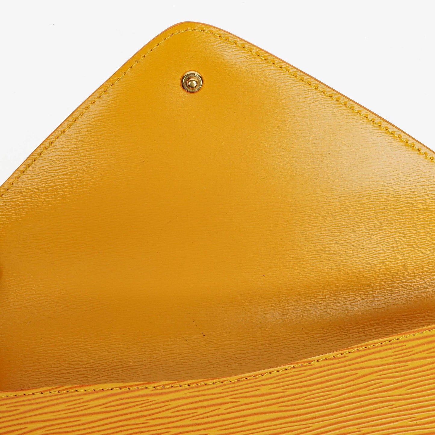 Louis Vuitton Art-Deco Yellow EPI Leather Clutch Bag