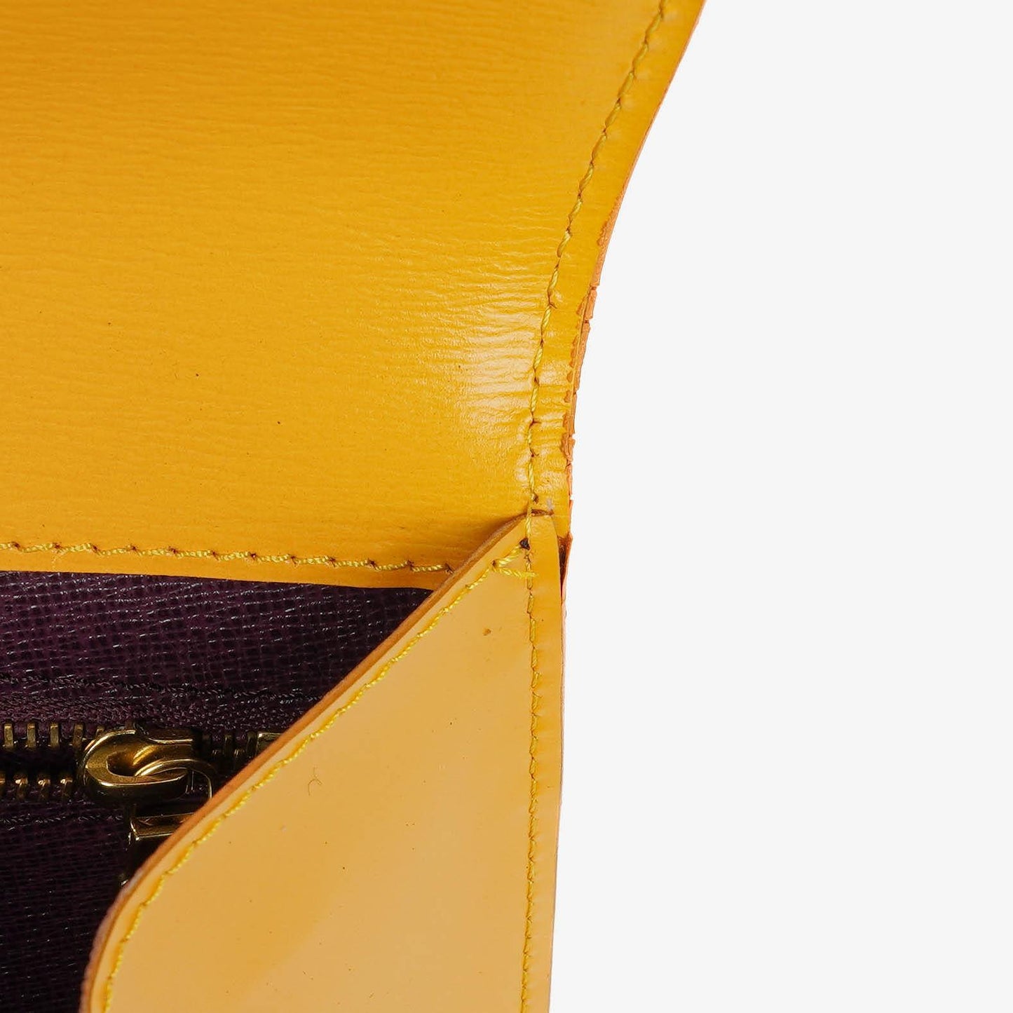 Louis Vuitton Art-Deco Yellow EPI Leather Clutch Bag