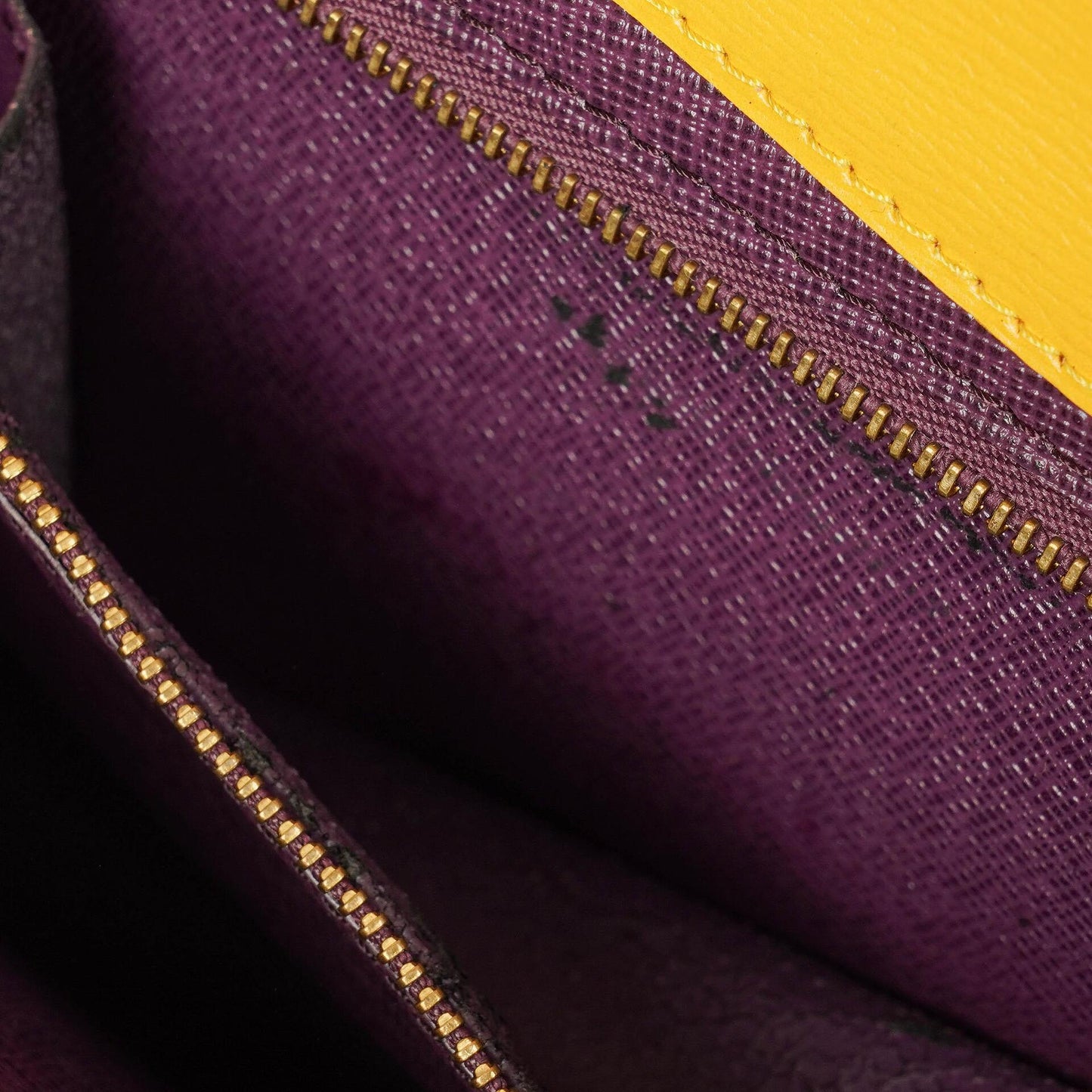 Louis Vuitton Art-Deco Yellow EPI Leather Clutch Bag