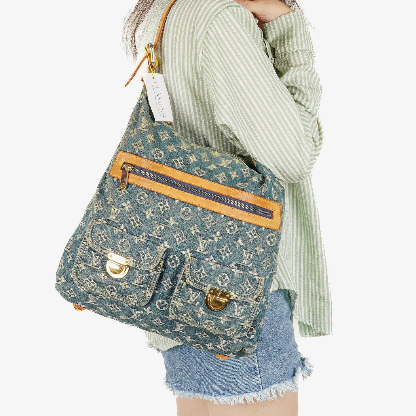 Louis Vuitton Baggy GM Monogram Denim Shoulder Bag
