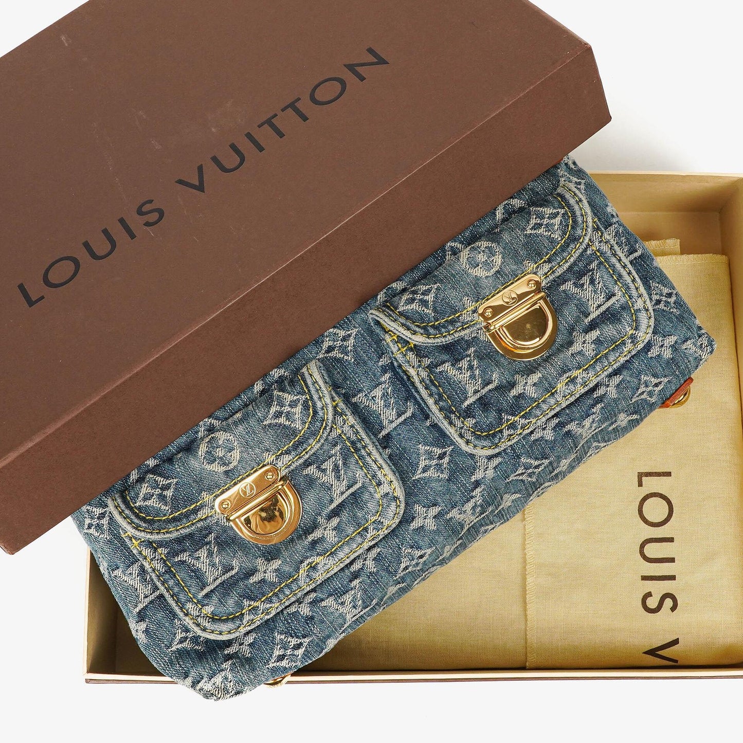 Louis Vuitton Baggy PM Monogram Denim Shoulder Bag