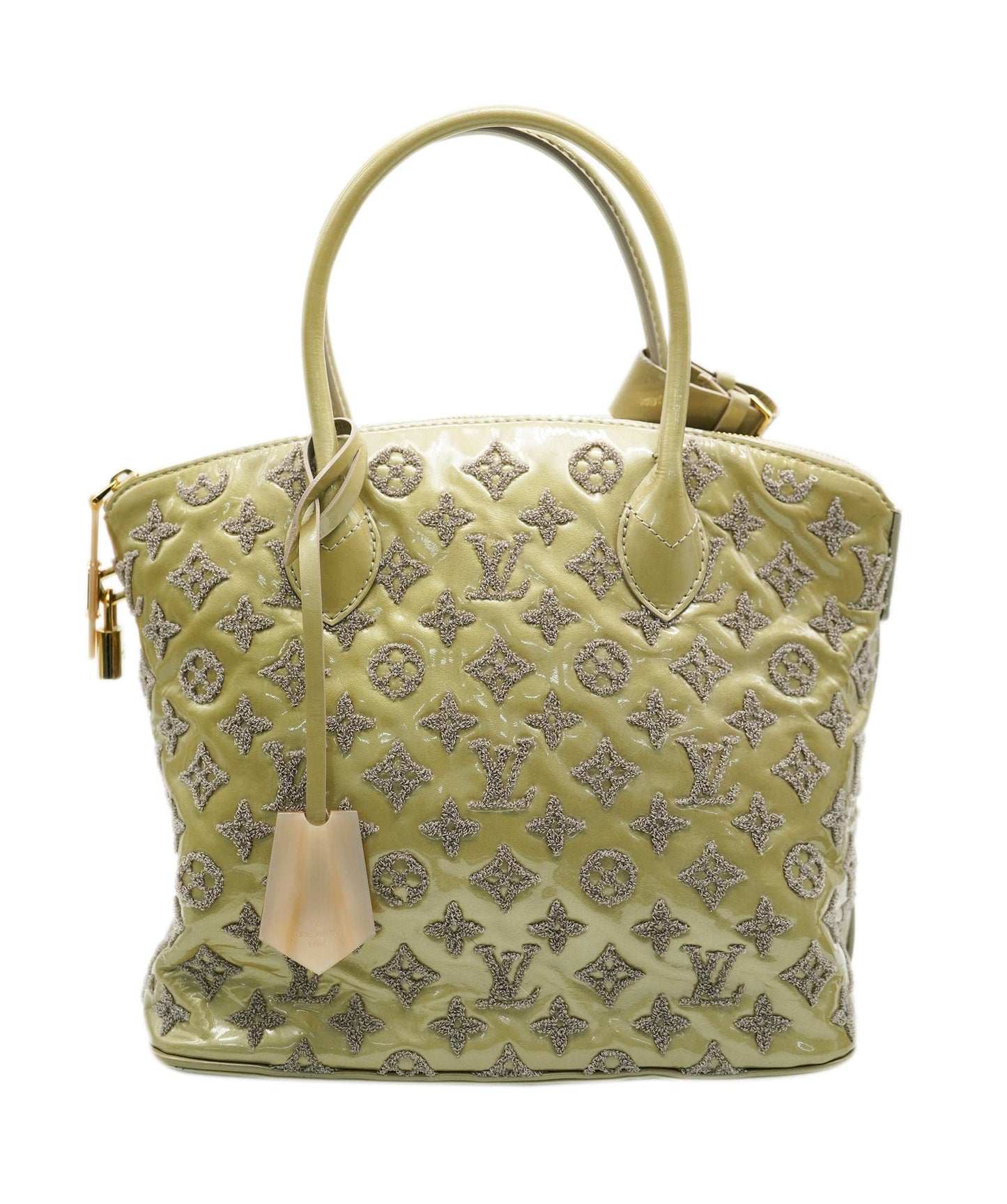 Louis Vuitton grey patent monnogrammed bag AVC1962