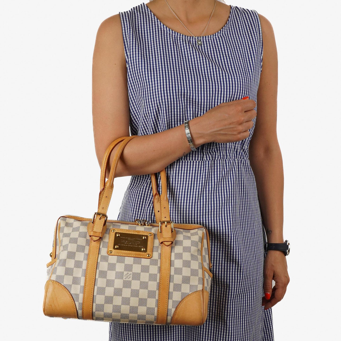 Louis Vuitton Berkeley Damier Azur Coated Canvas Bag