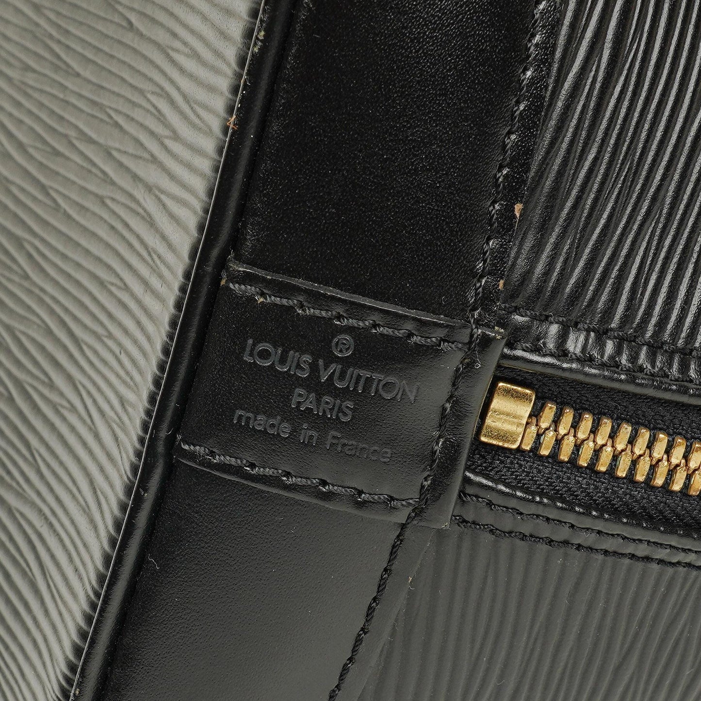 Louis Vuitton Black Epi Leather Alma PM Handbag