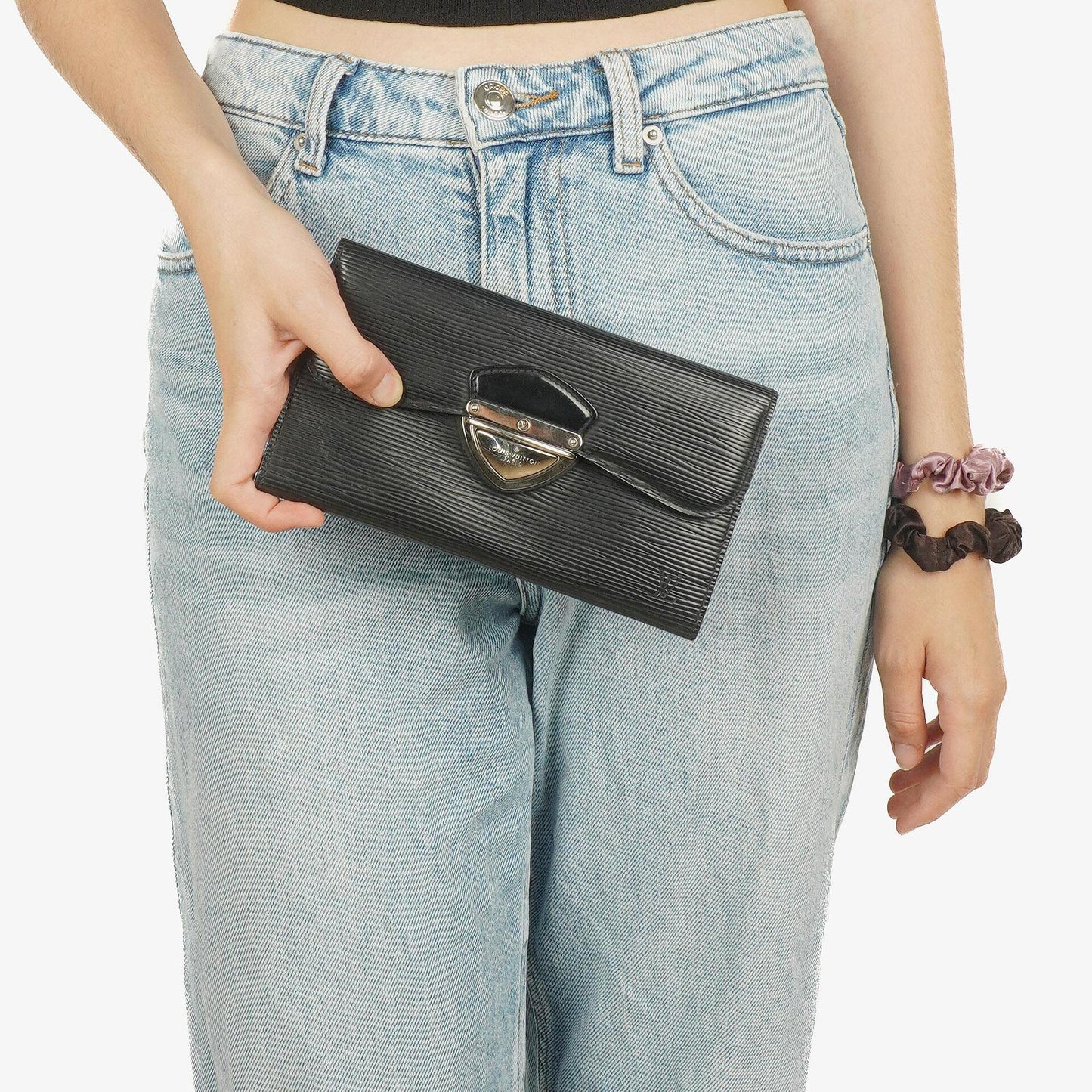 Louis Vuitton Black Epi Leather Eugenie Wallet