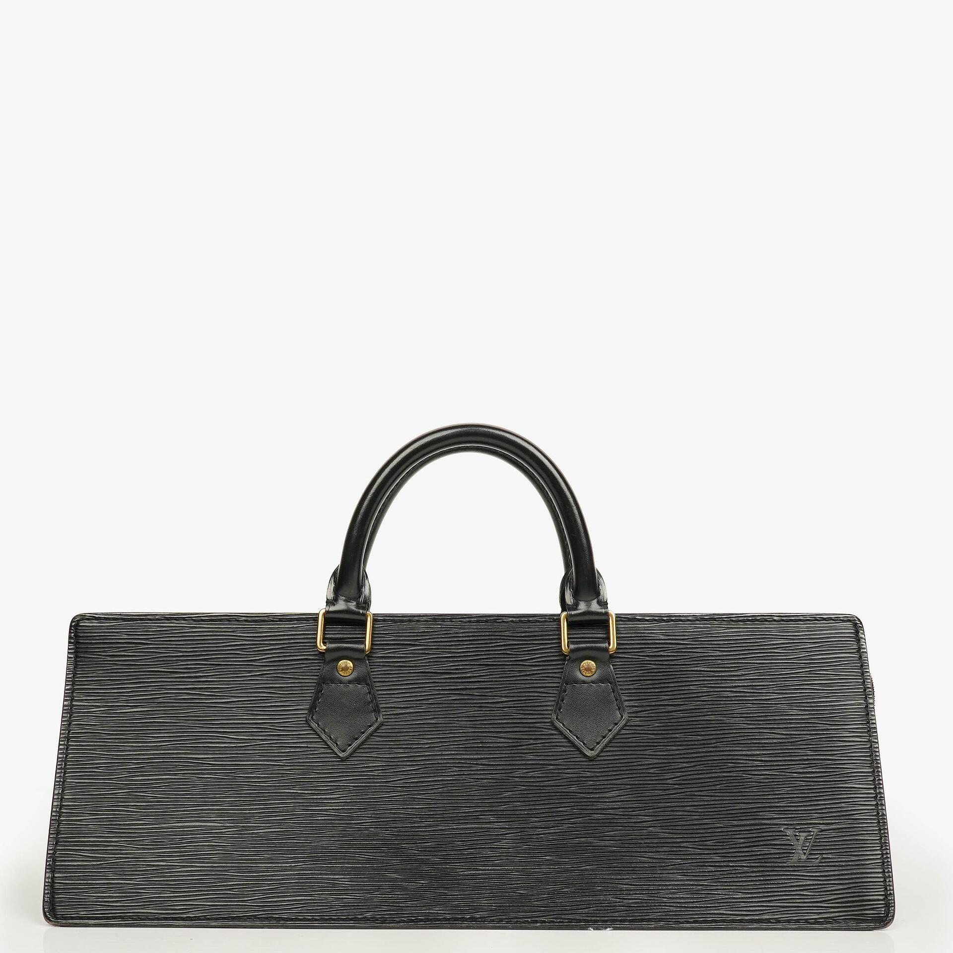 Louis Vuitton Black EPI Leather Sac Triangle Bag