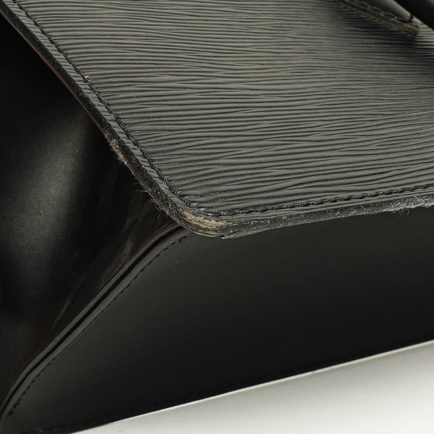 Louis Vuitton Black EPI Leather Sac Triangle Bag