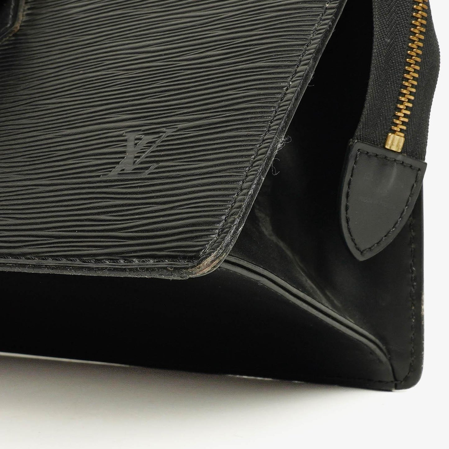 Louis Vuitton Black EPI Leather Sac Triangle Bag
