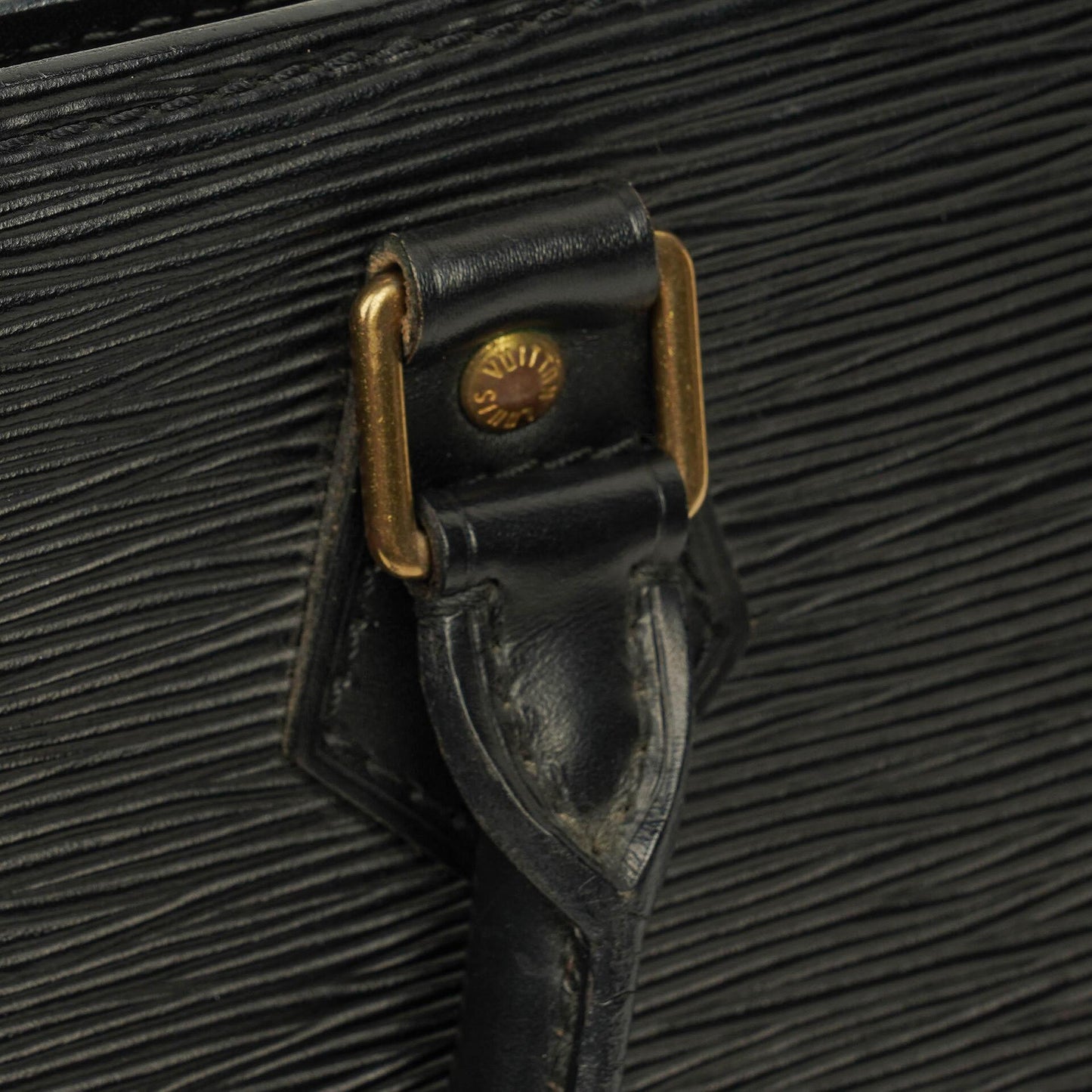 Louis Vuitton Black EPI Leather Sac Triangle Bag