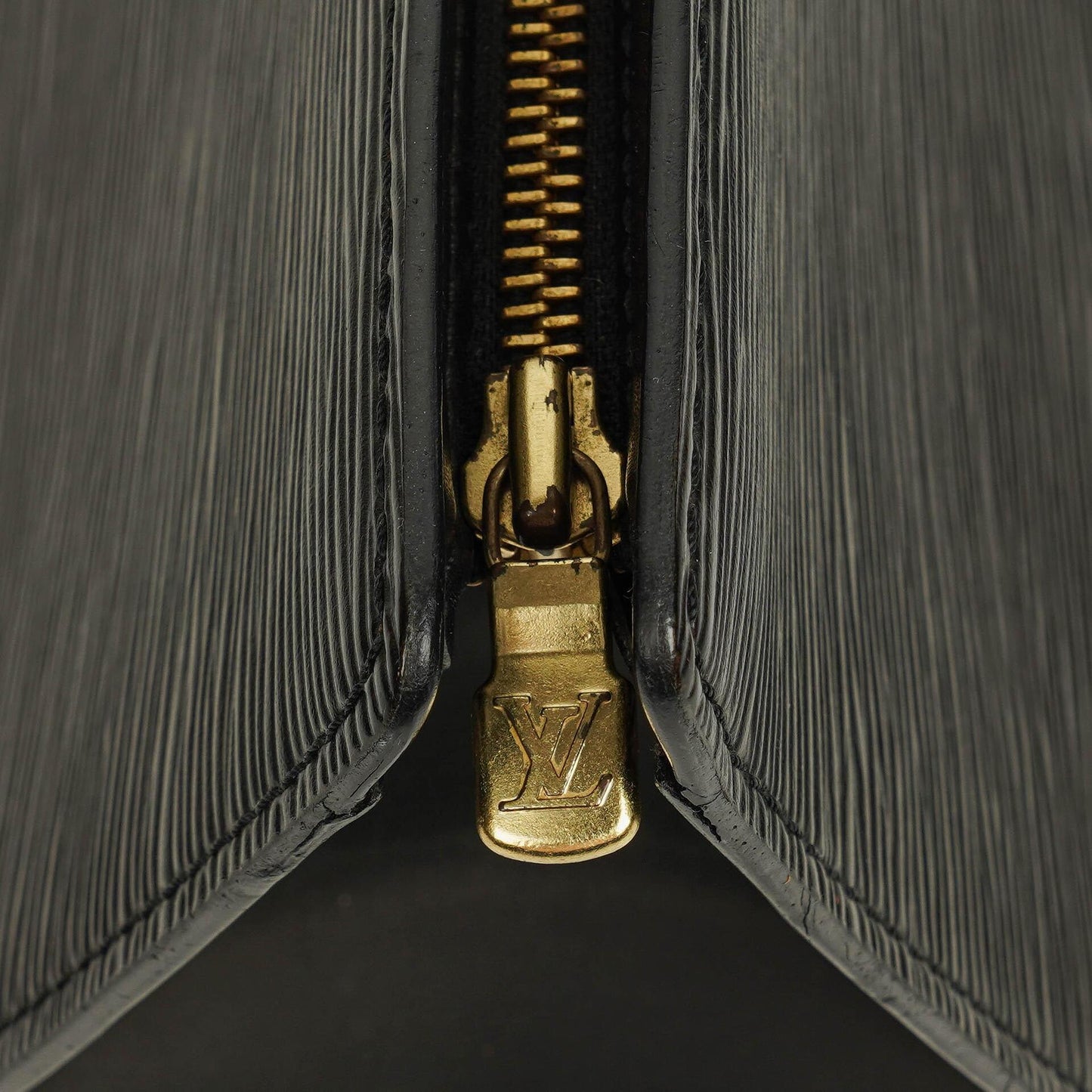 Louis Vuitton Black EPI Leather Sac Triangle Bag