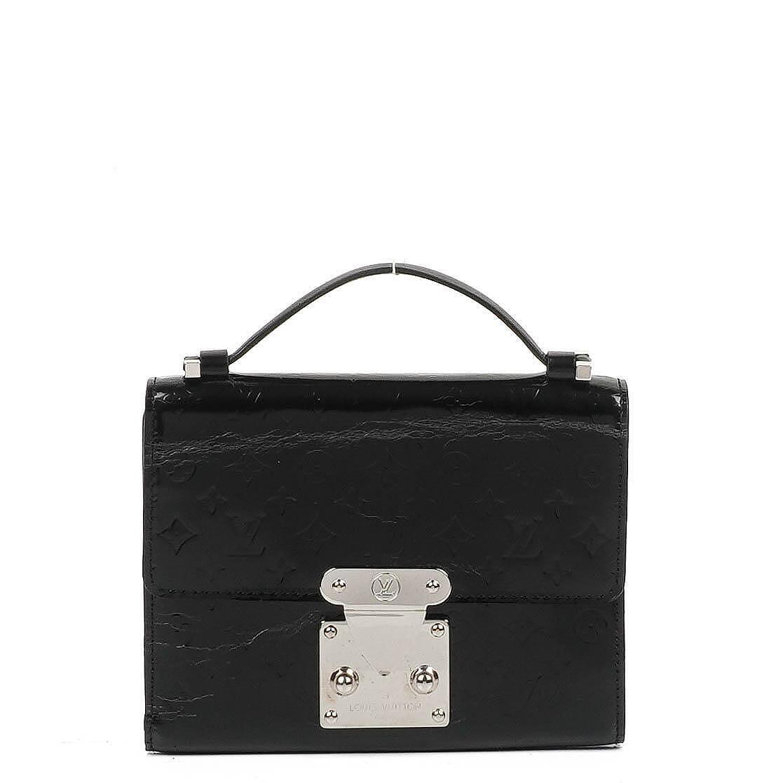 Louis Vuitton Black Mini Monogram Glace Anouchka PM Clutch Bag
