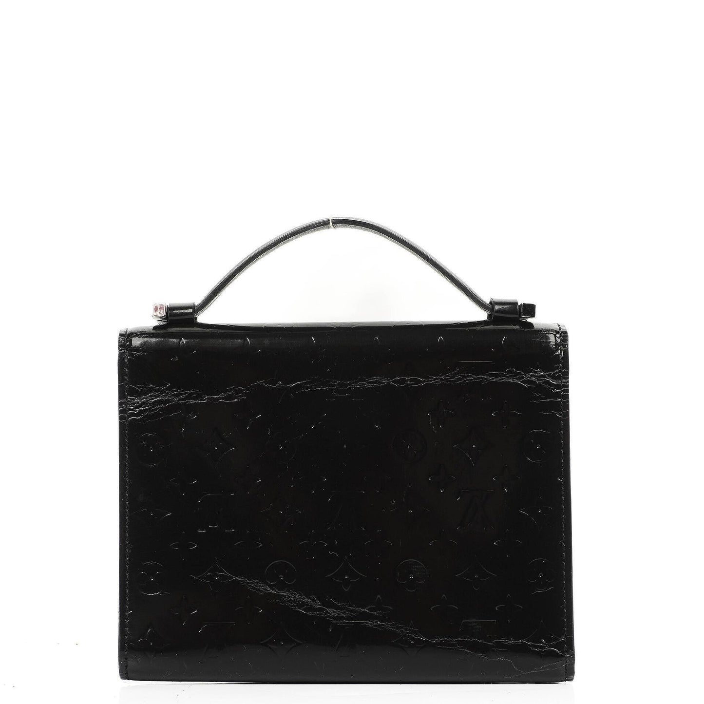 Louis Vuitton Black Mini Monogram Glace Anouchka PM Clutch Bag