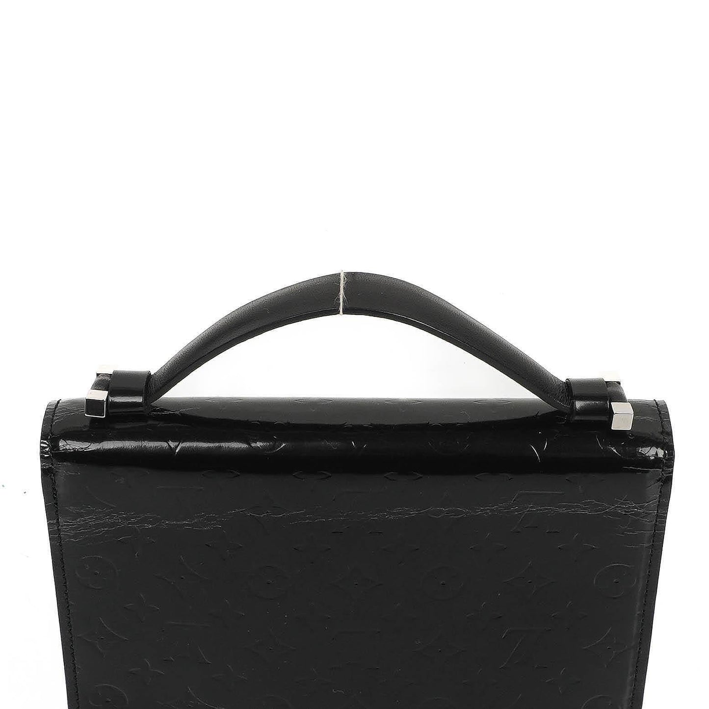 Louis Vuitton Black Mini Monogram Glace Anouchka PM Clutch Bag