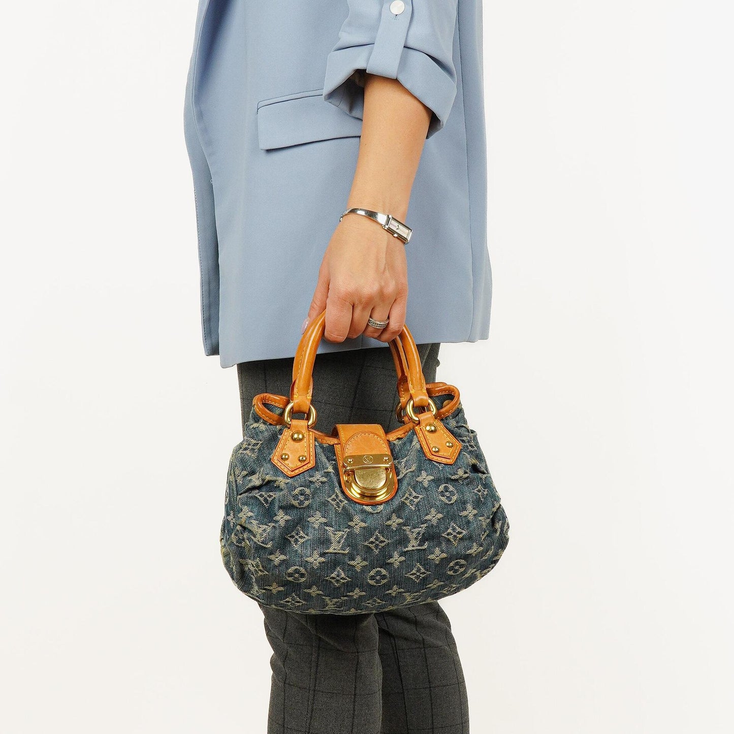 Louis Vuitton Blue Monogram Denim Pleaty Bag