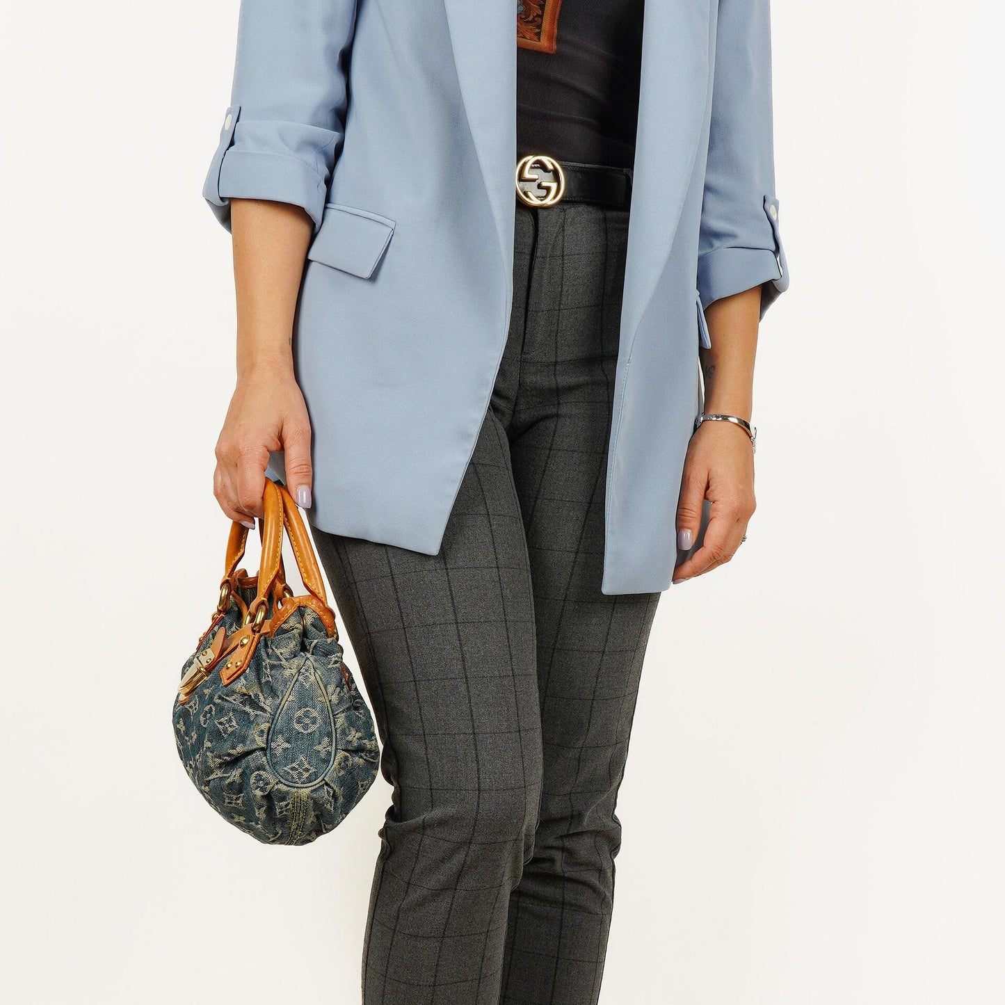 Louis Vuitton Blue Monogram Denim Pleaty Bag