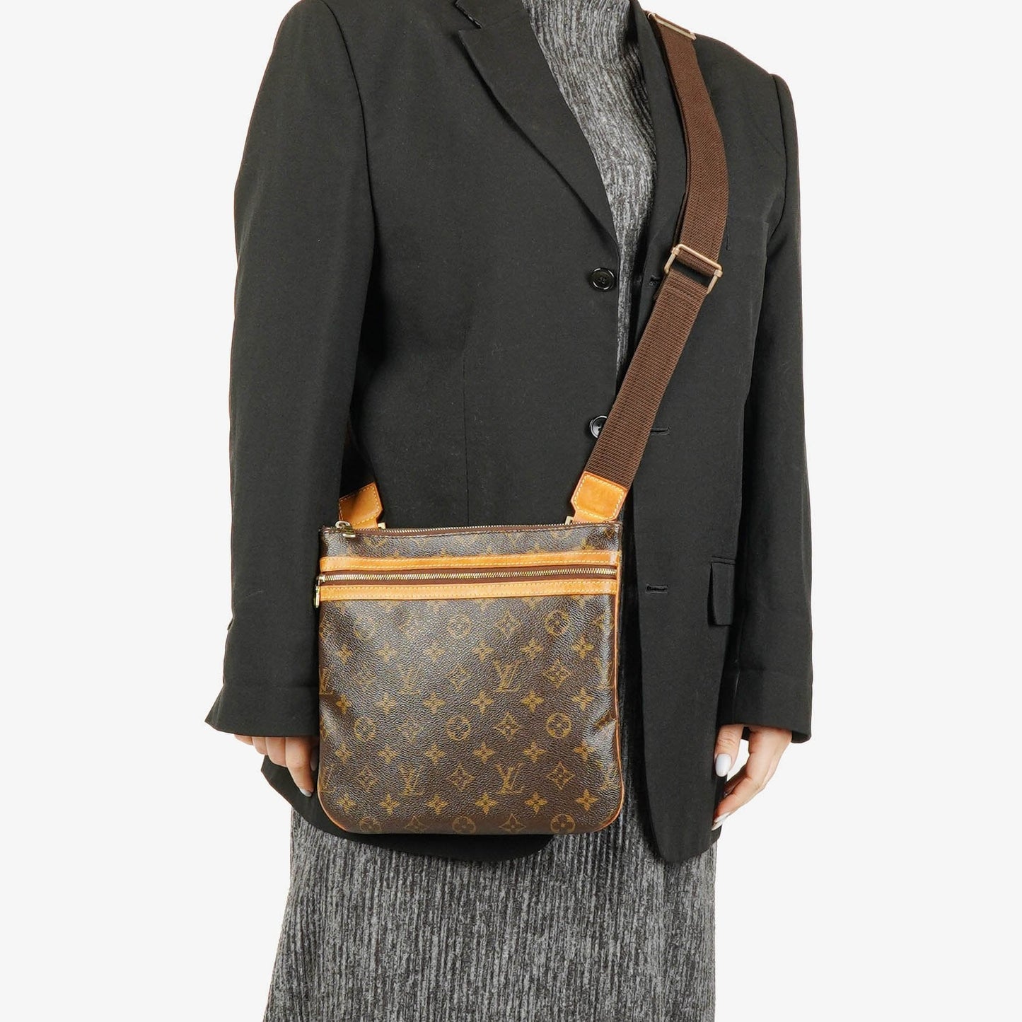 Louis Vuitton Bosphore Pochette Monogram Canvas Shoulder Bag