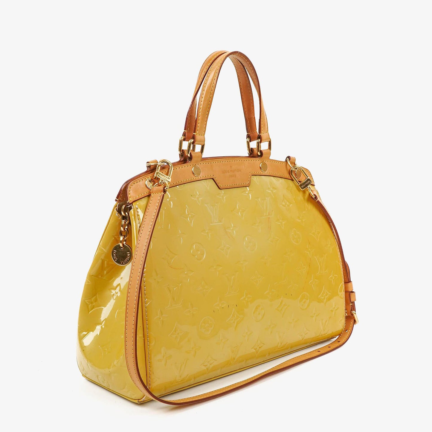 Louis Vuitton Brea MM Citrine Monogram Vernis Bag
