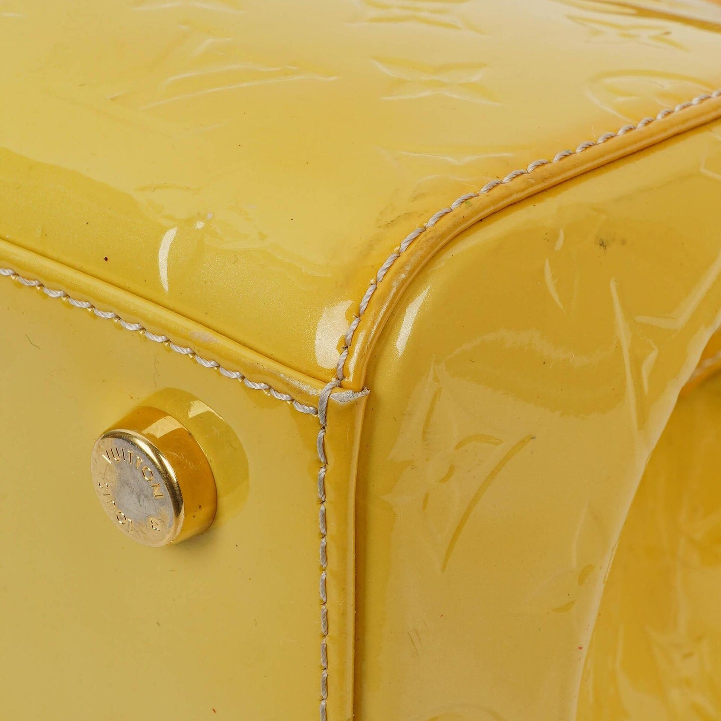 Louis Vuitton Brea MM Citrine Monogram Vernis Bag