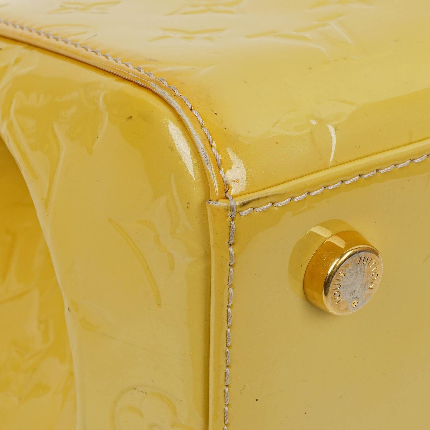 Louis Vuitton Brea MM Citrine Monogram Vernis Bag