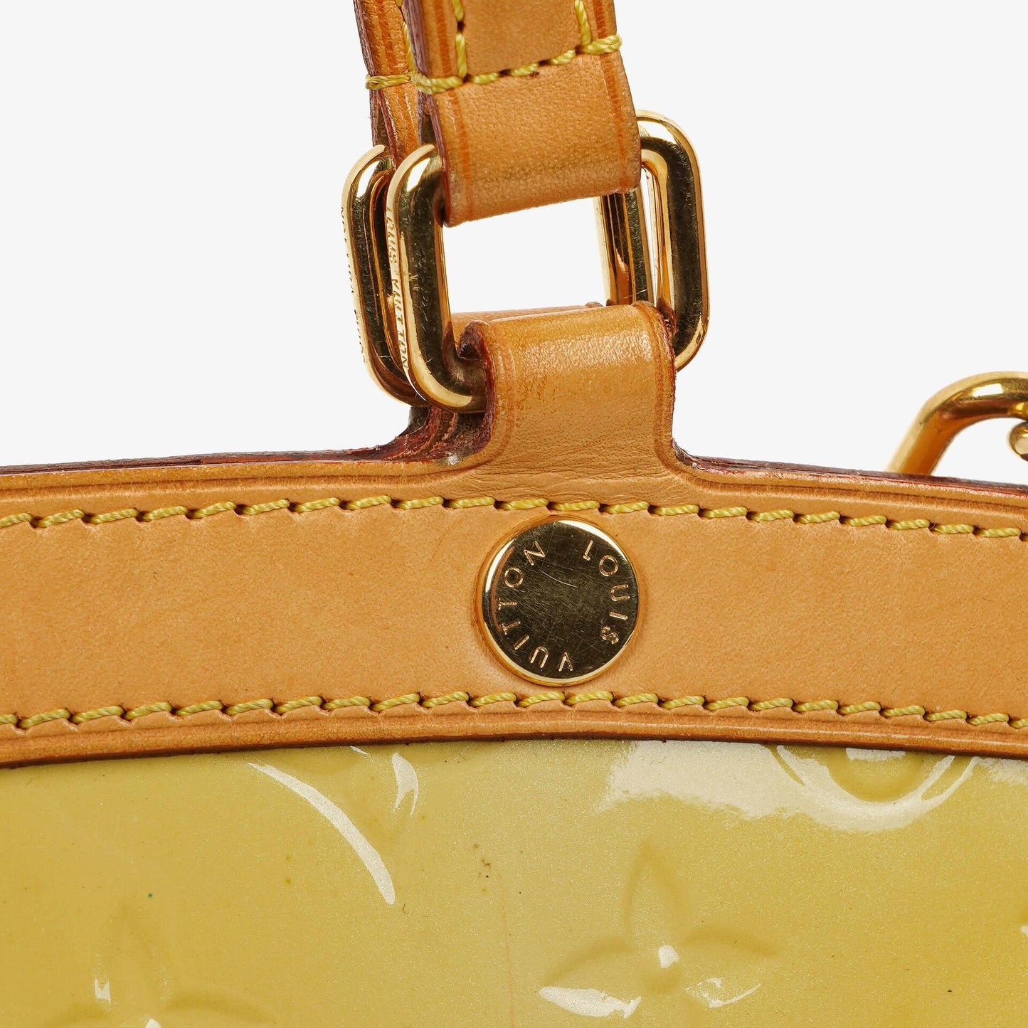 Louis Vuitton Brea MM Citrine Monogram Vernis Bag