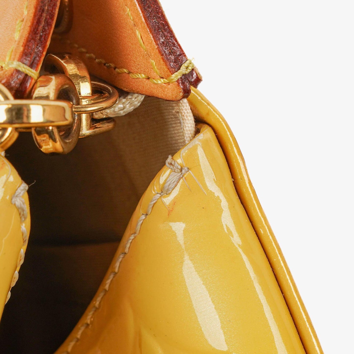 Louis Vuitton Brea MM Citrine Monogram Vernis Bag