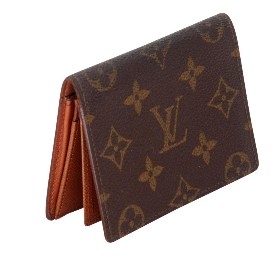 Louis Vuitton Brown Monogram Canvas Bi-fold Small Compact Wallet