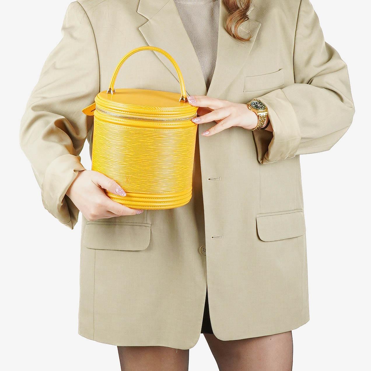 Louis Vuitton Cannes Yellow EPI Leather Bag