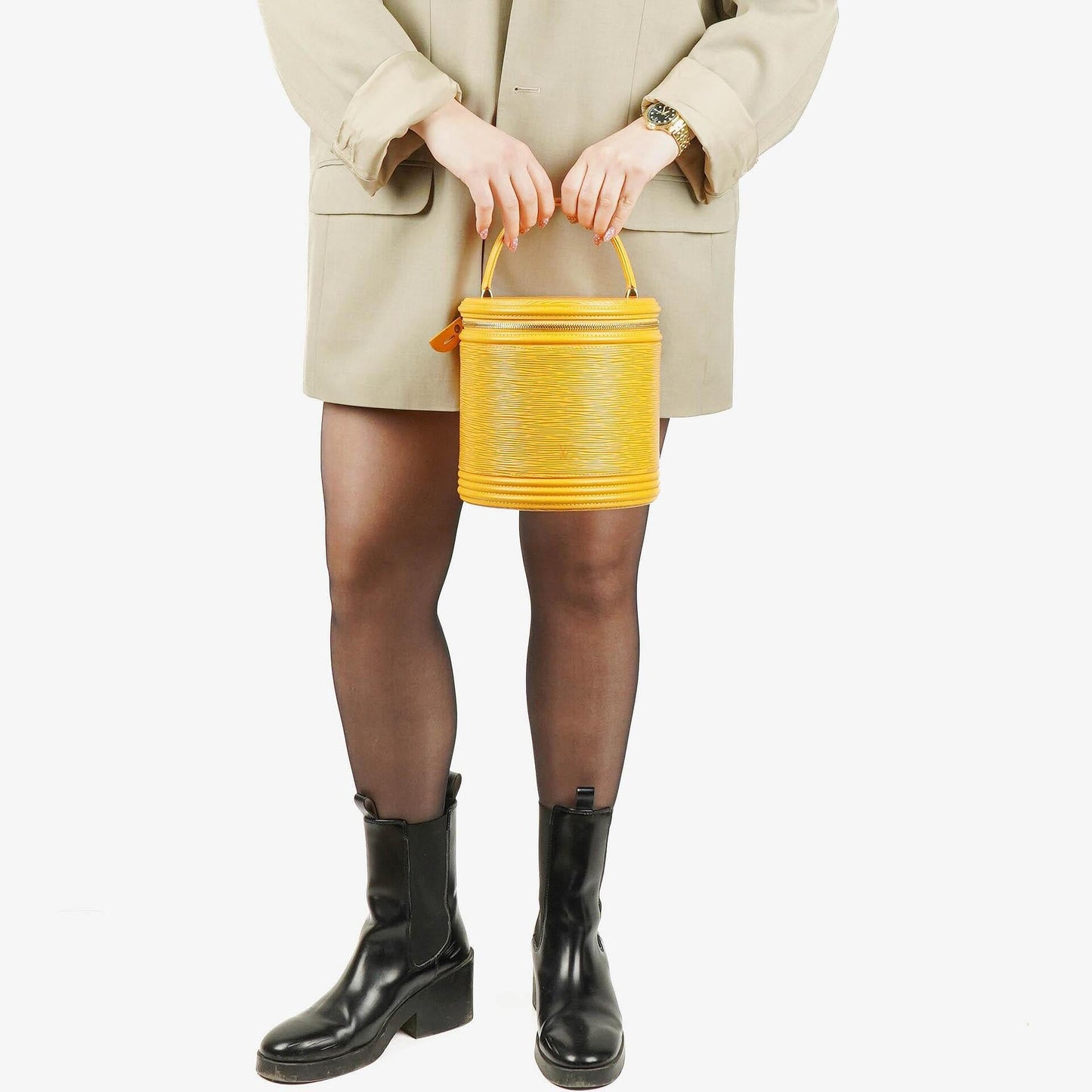 Louis Vuitton Cannes Yellow EPI Leather Bag