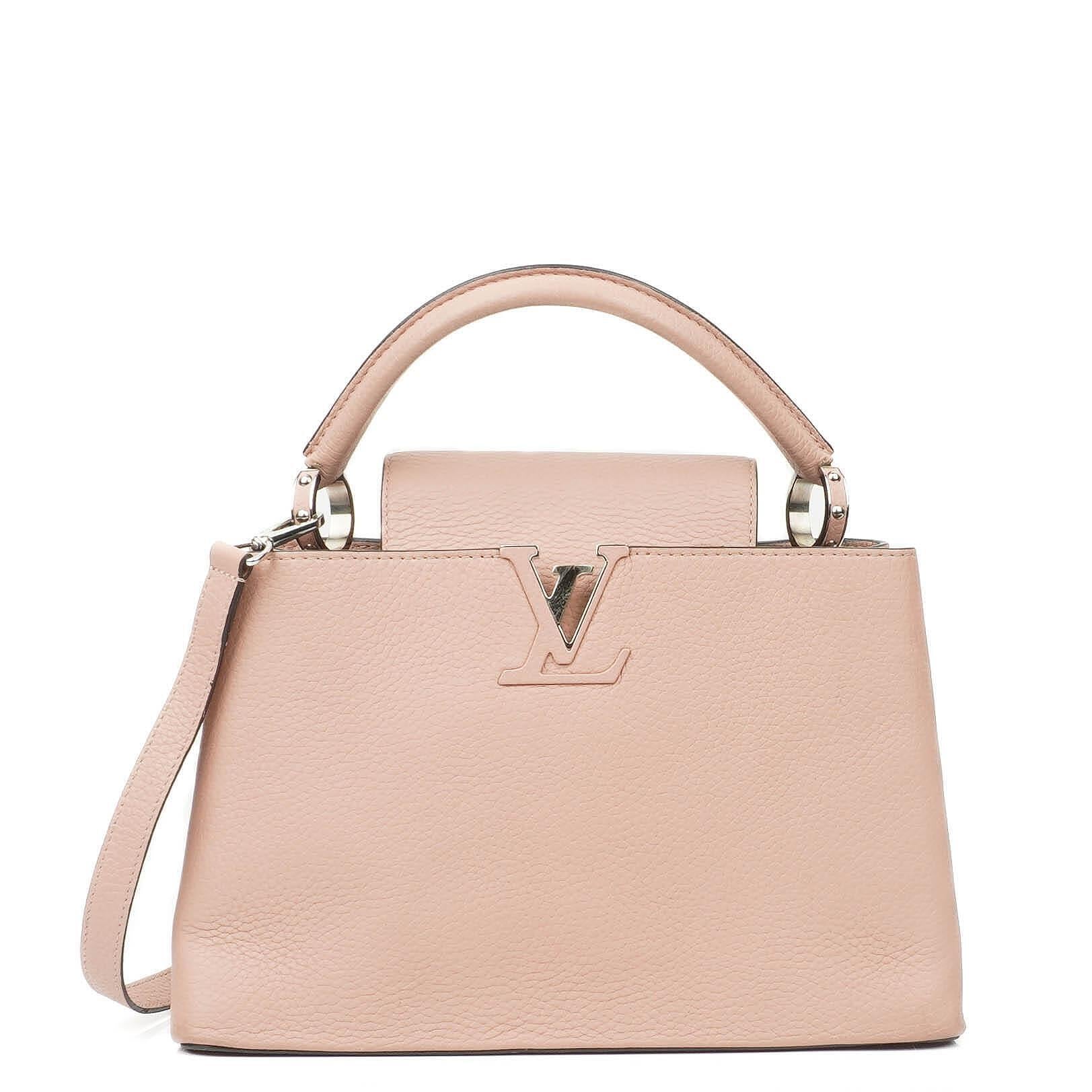 Louis Vuitton Capucines MM Pink Leather Handbag