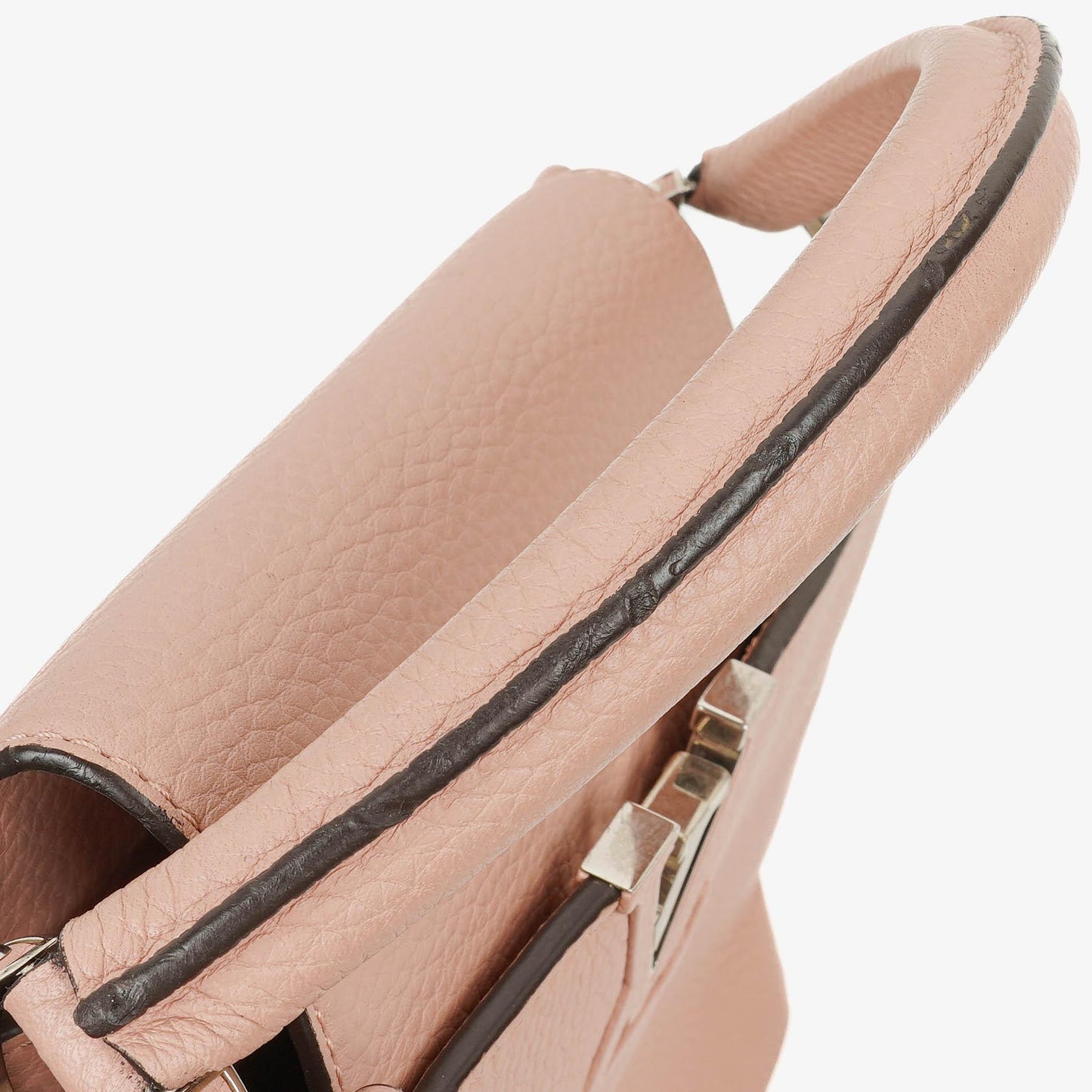 Louis Vuitton Capucines MM Pink Leather Handbag