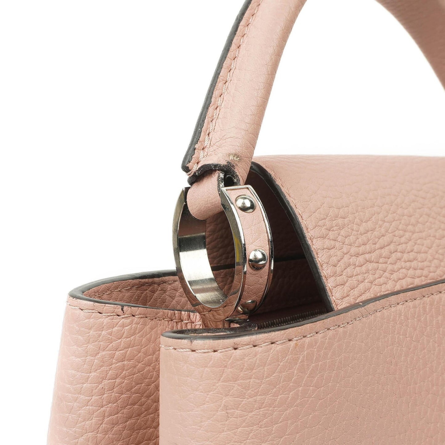 Louis Vuitton Capucines MM Pink Leather Handbag