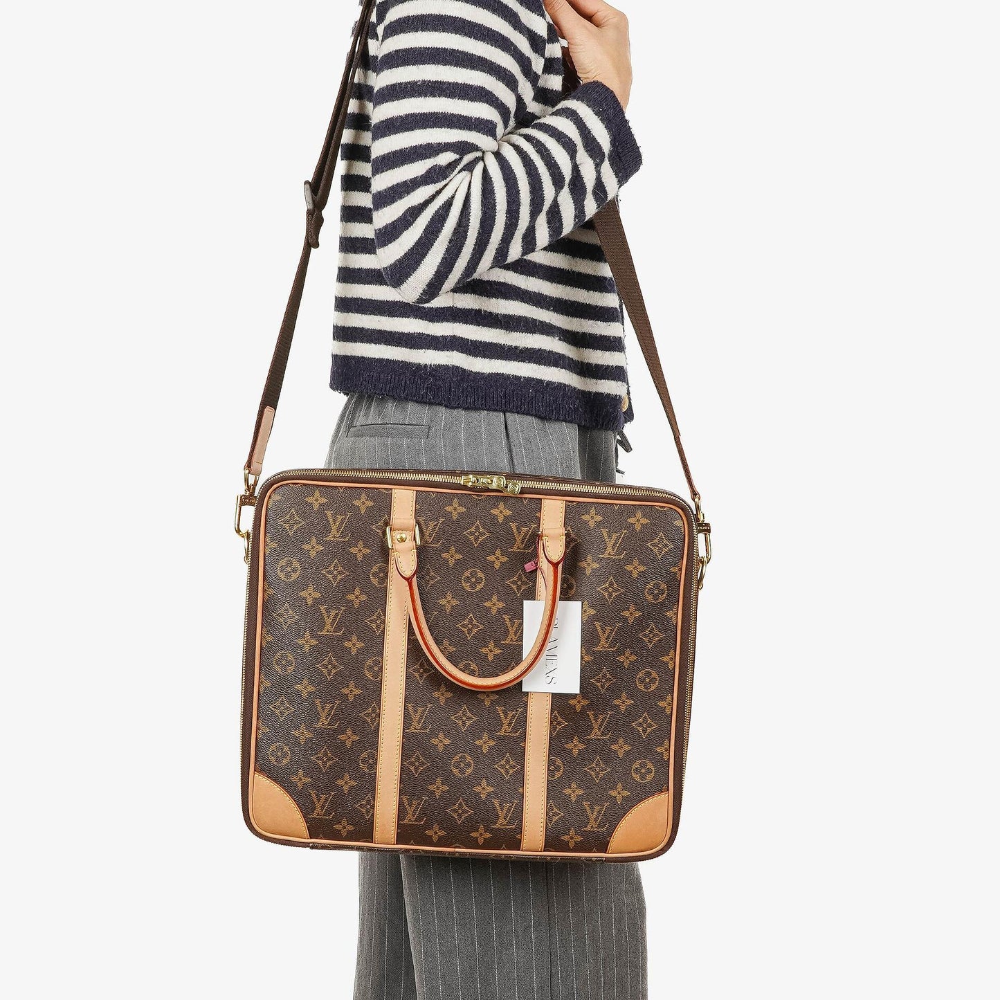Louis Vuitton Cupertino Monogram Canvas Briefcase Bag