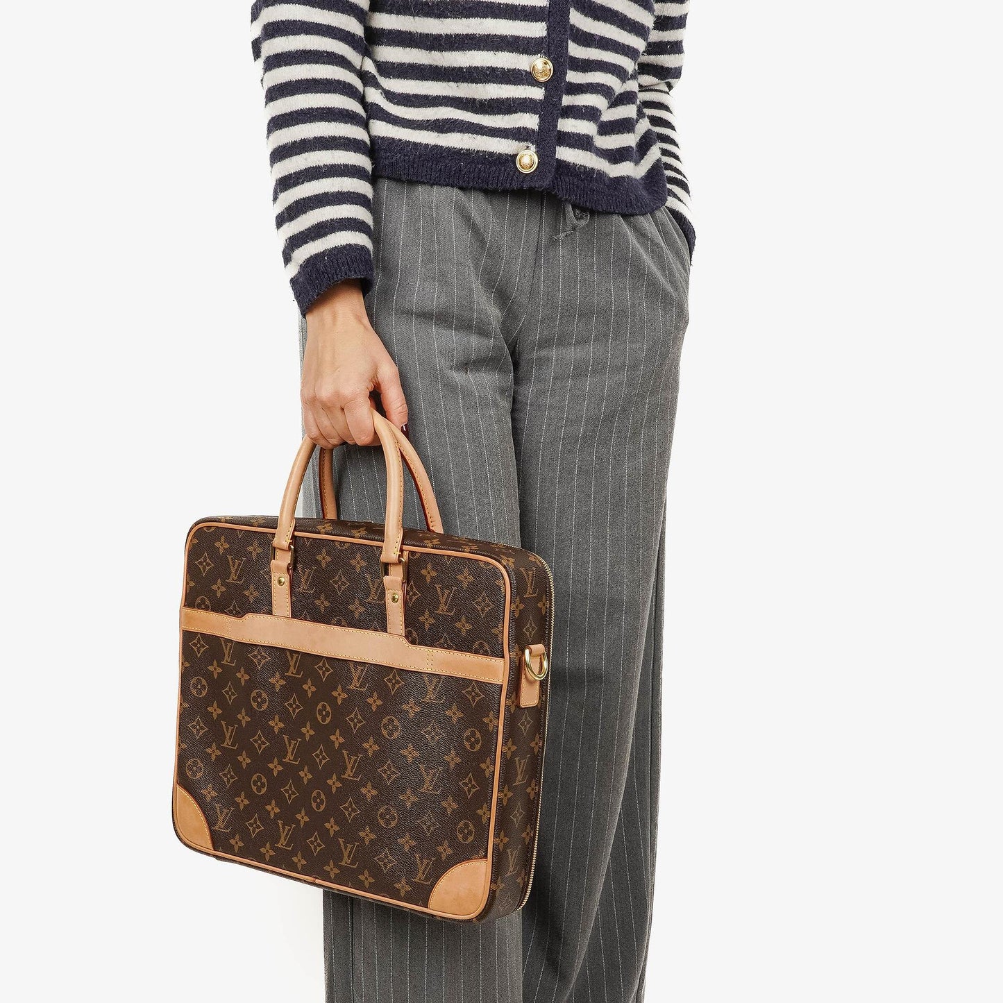 Louis Vuitton Cupertino Monogram Canvas Briefcase Bag
