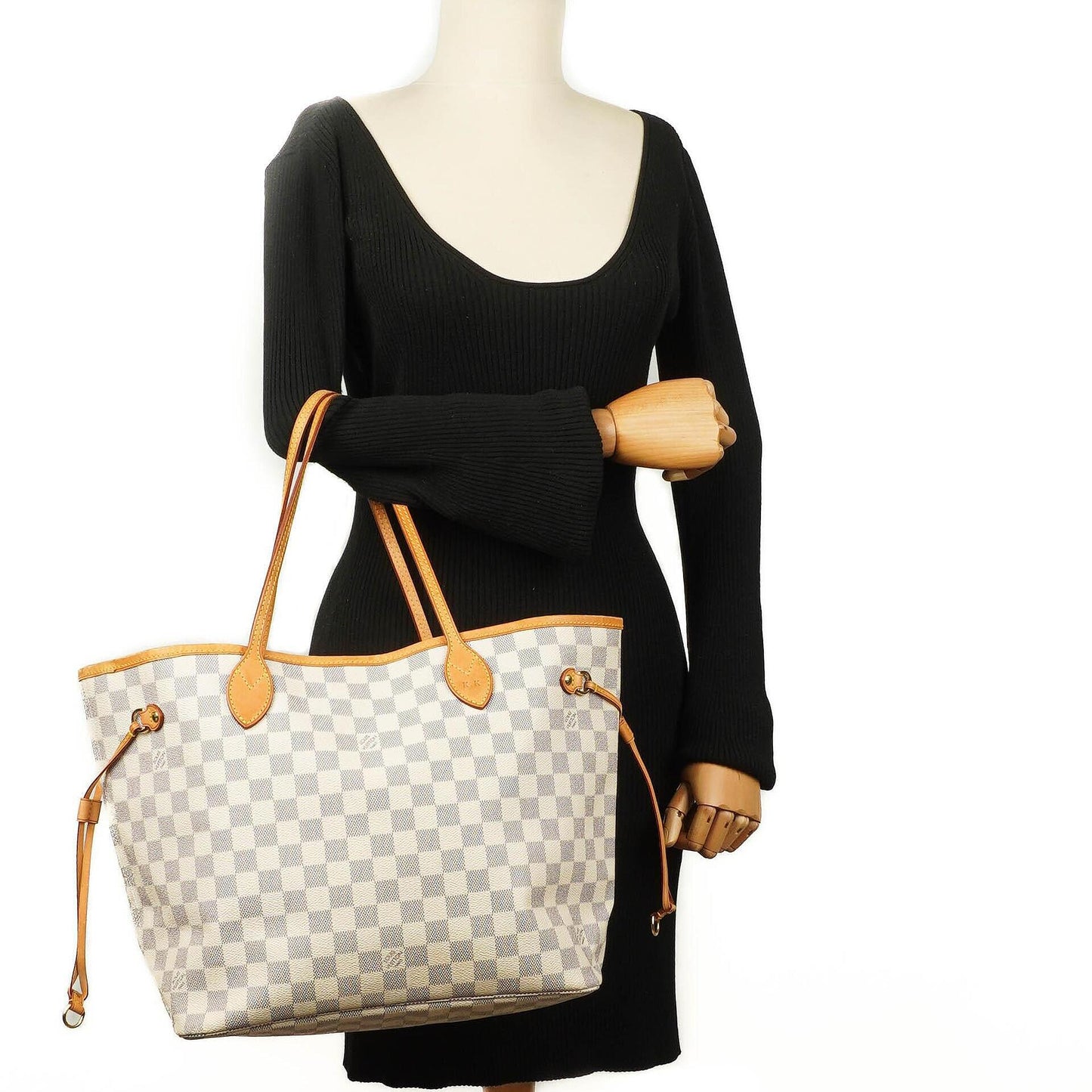 Louis Vuitton Damier Azur Coated Neverfull MM Tote Bag