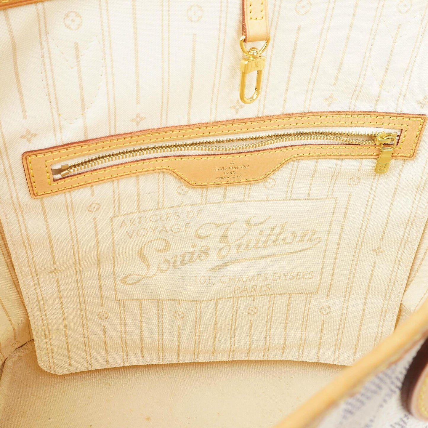 Louis Vuitton Damier Azur Coated Neverfull MM Tote Bag