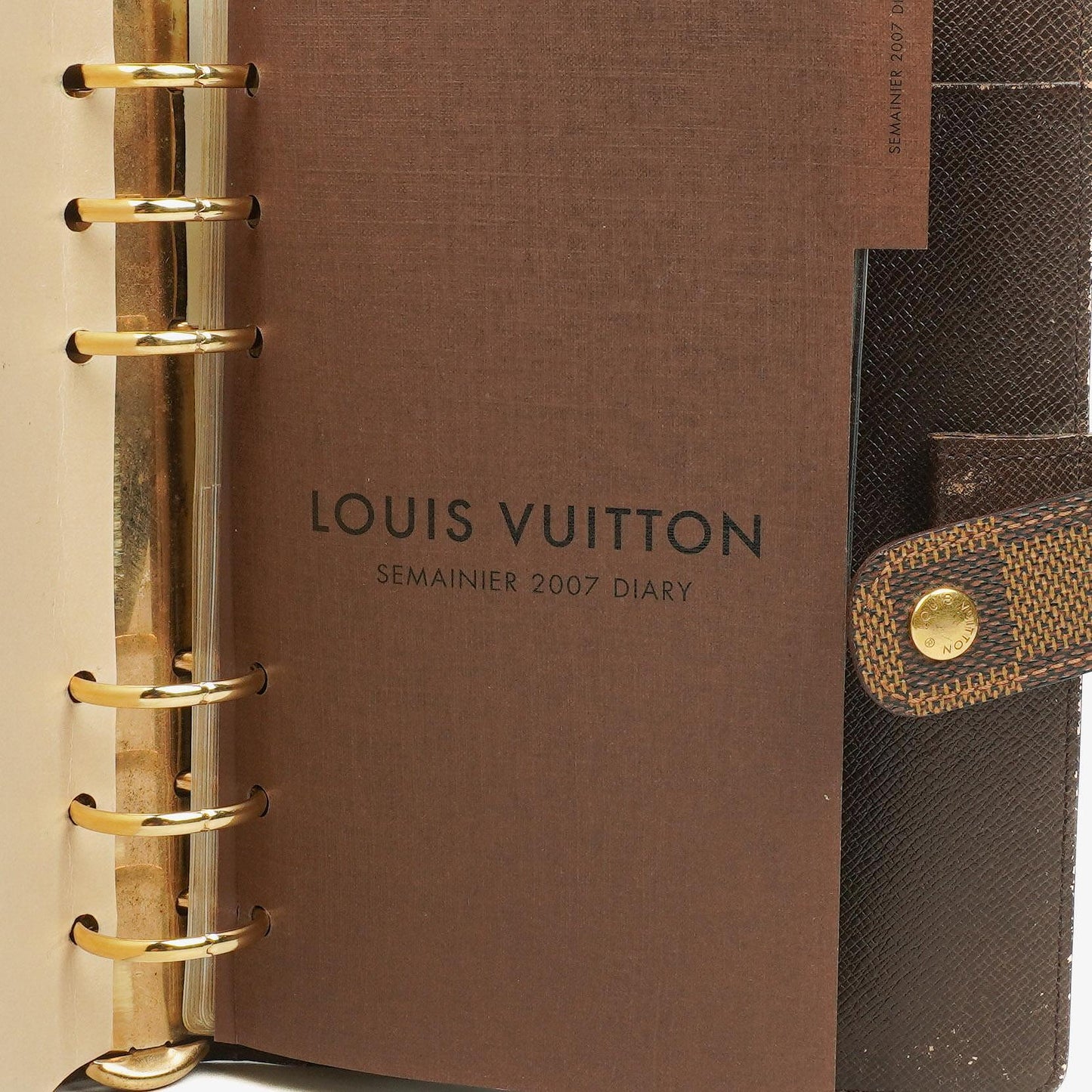 Louis Vuitton Damier Ebene Medium Ring Agenda