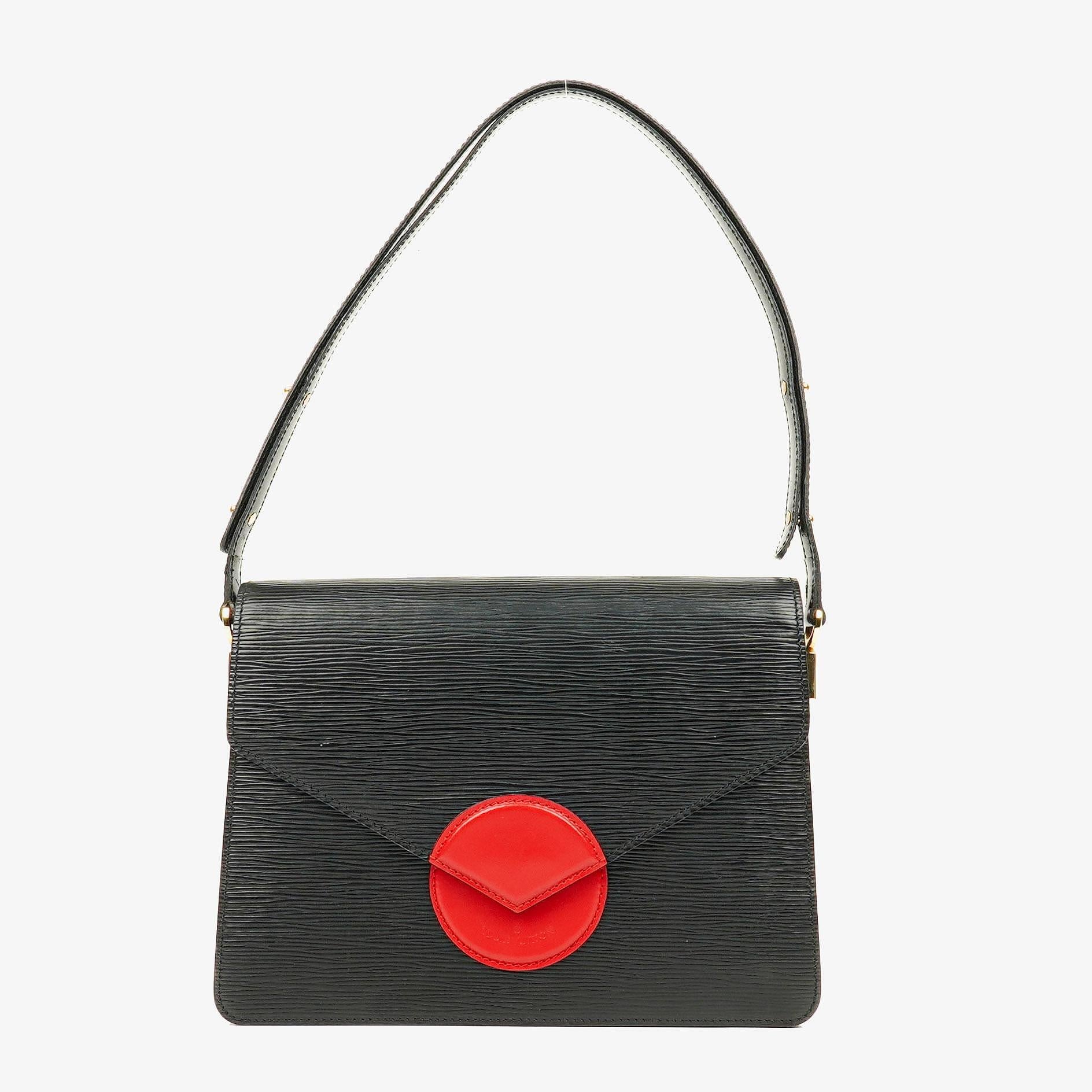 Louis Vuitton Epi Leather Black Red Hoche Shoulder Bag