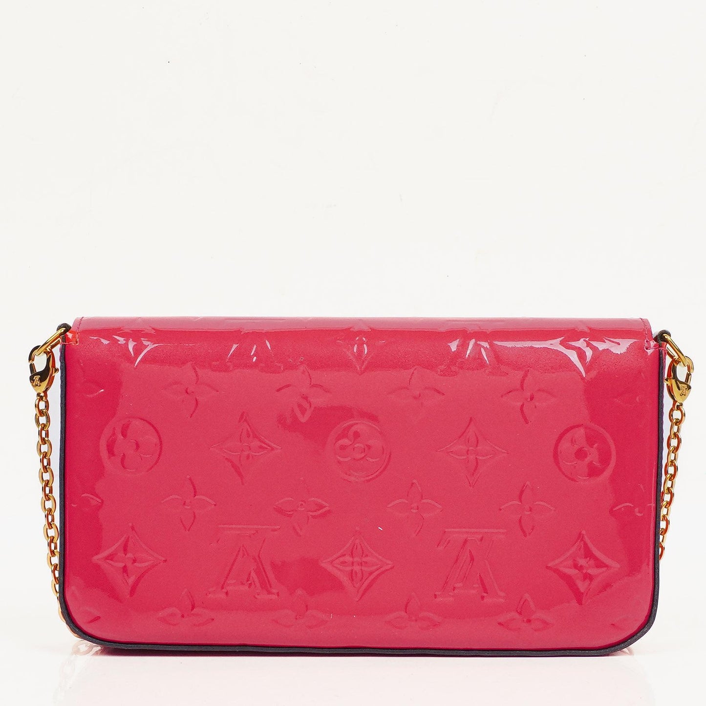 Louis Vuitton Hot Pink Vernis Chain Wallet Felicie Pochette