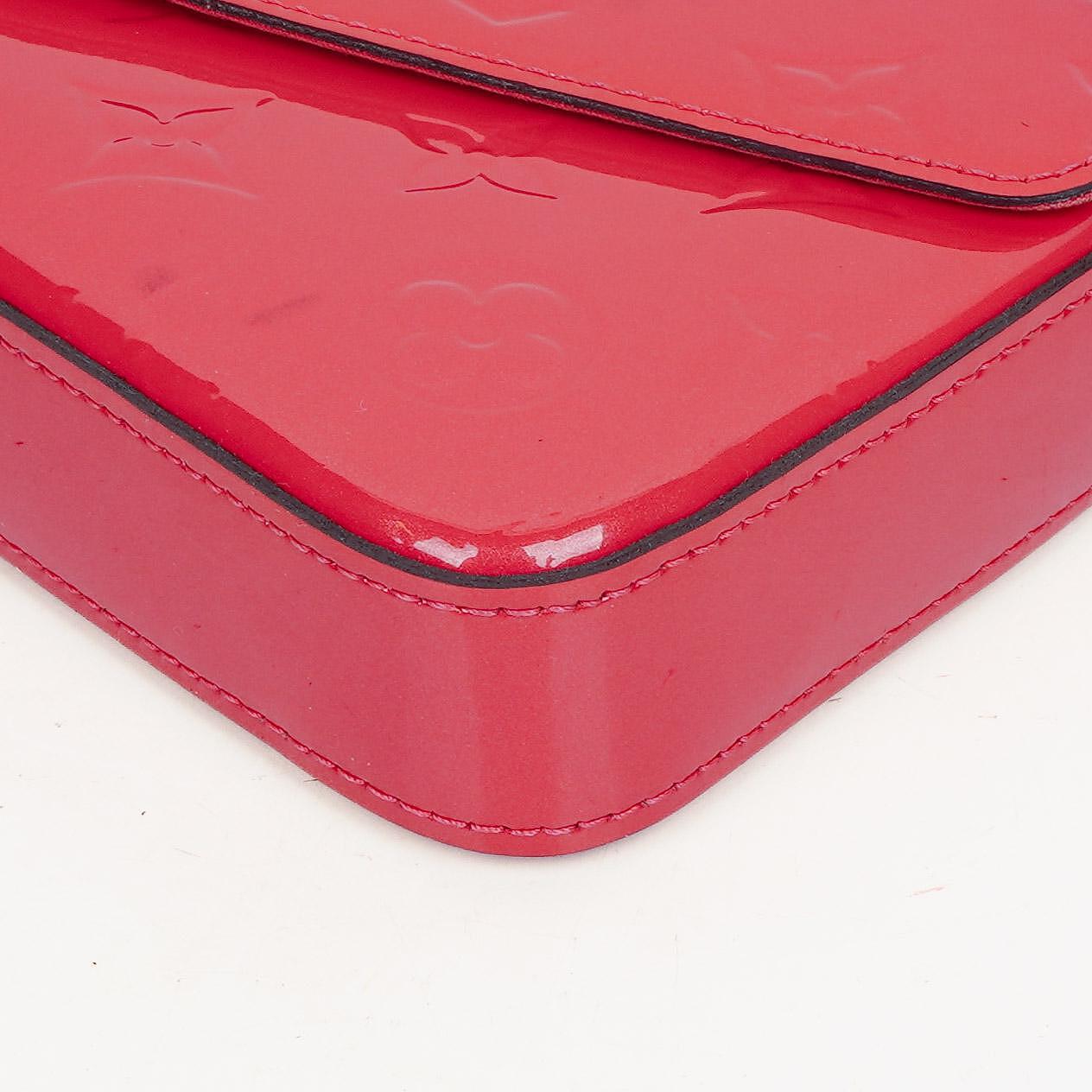 Louis Vuitton Hot Pink Vernis Chain Wallet Felicie Pochette